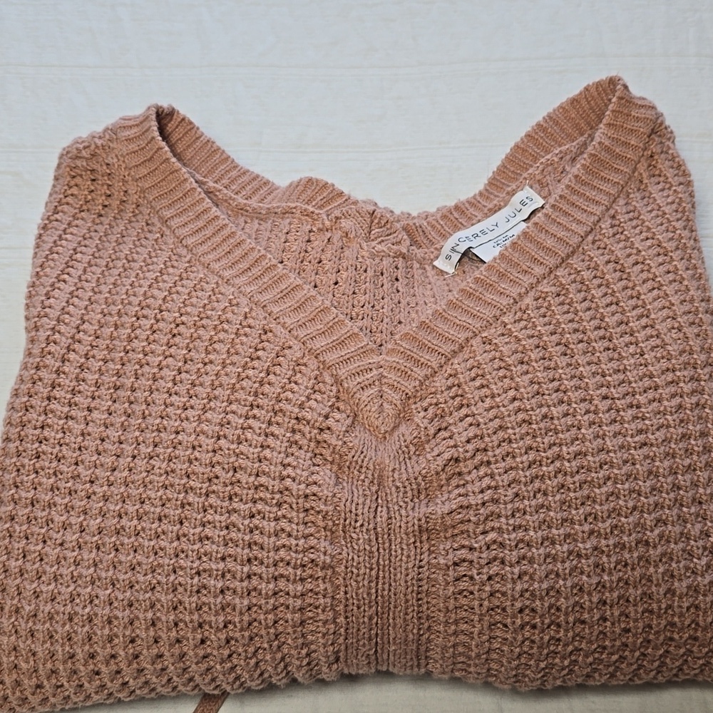Sincerely Jules Cropped Ruched Front Sweater - Picture 12 of 12